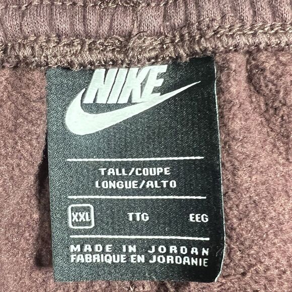 Nike Sportswear Club Fleece Joggers Sweatpants Mens Size 2XL Maroon Pockets - Picture 7 of 10